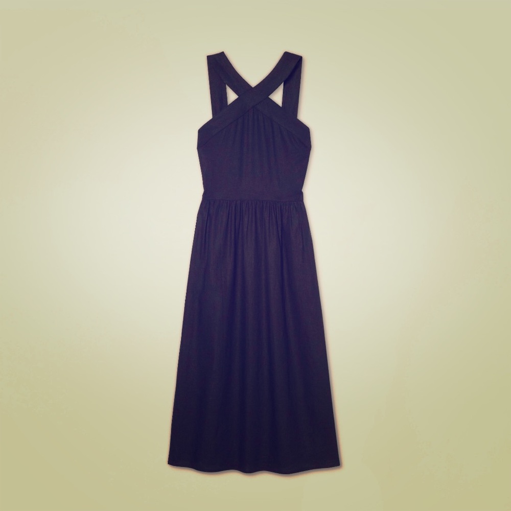 Women's Sleeveless Linen Dress - A New Day™ Black